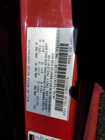 2010 Mazda 3 S VIN: JM1BL1S6XA1316539 Lot: 60551114