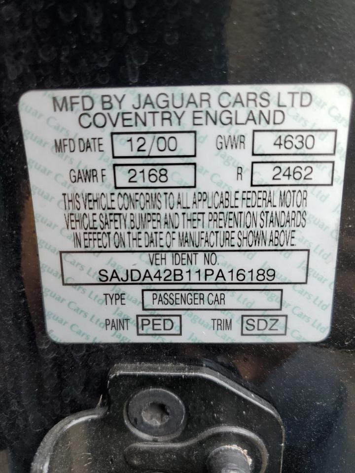 SAJDA42B11PA16189 2001 Jaguar Xkr