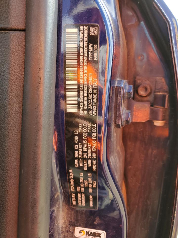 ZACCJBCT2GPC84070 2016 Jeep Renegade Trailhawk