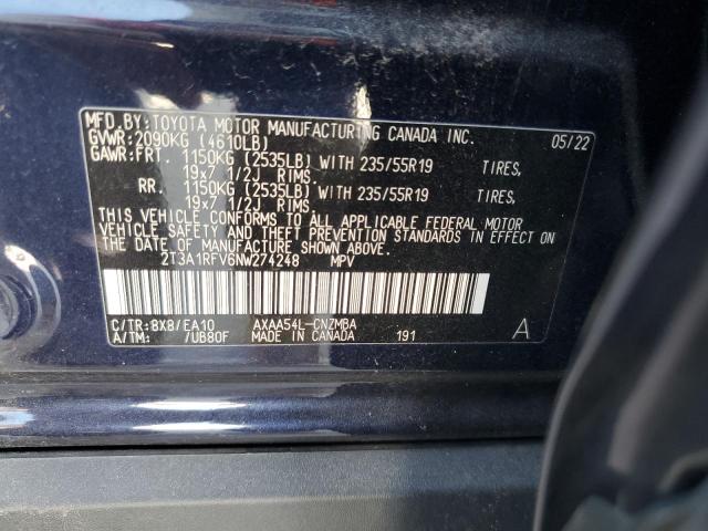 2022 TOYOTA RAV4 XLE P - 2T3A1RFV6NW274248
