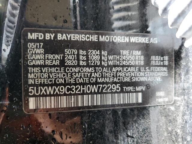 VIN 5UXWX9C32H0W72295 2017 BMW X3, Xdrive28I no.13