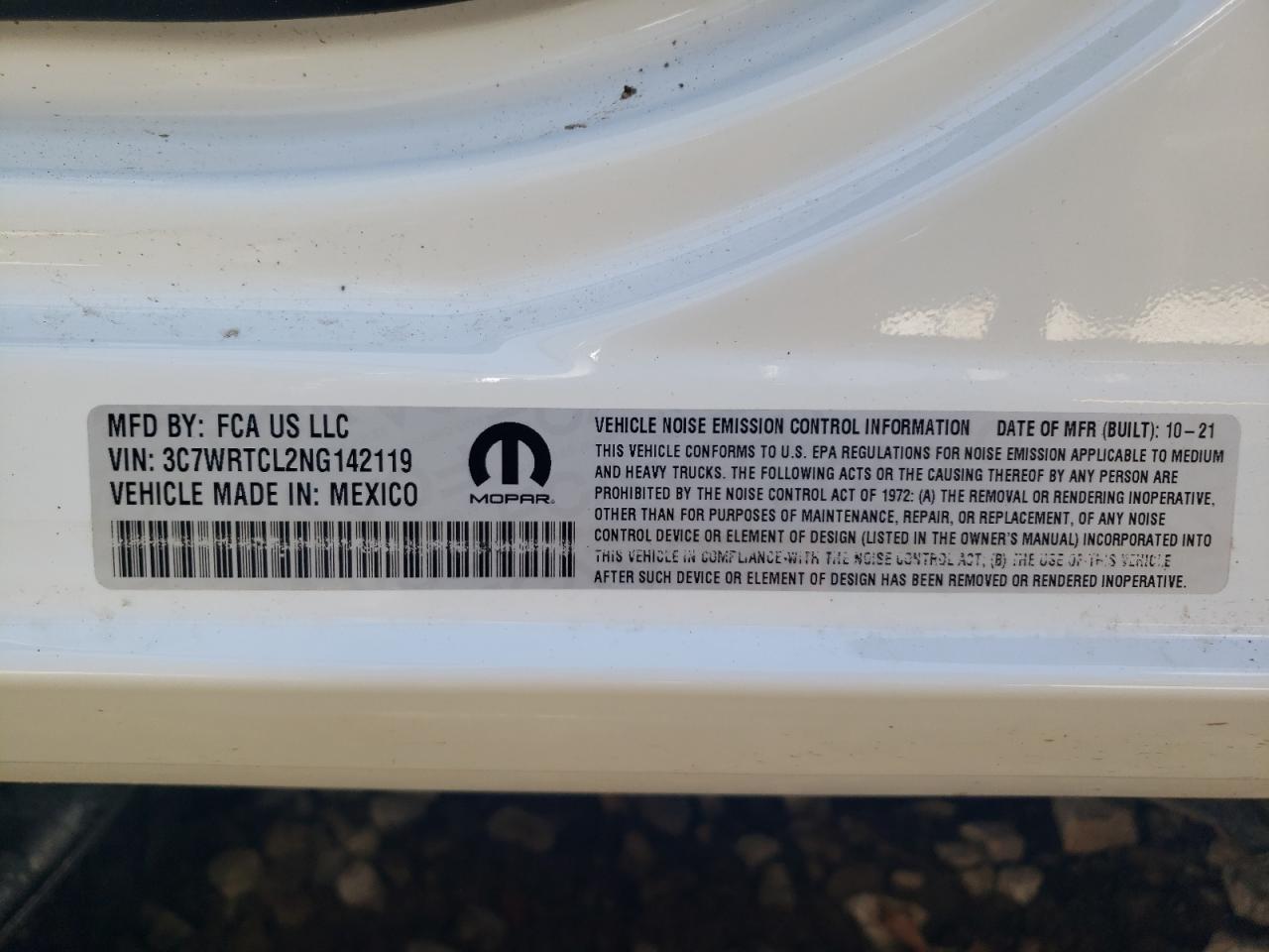 3C7WRTCL2NG142119 2022 Ram 3500