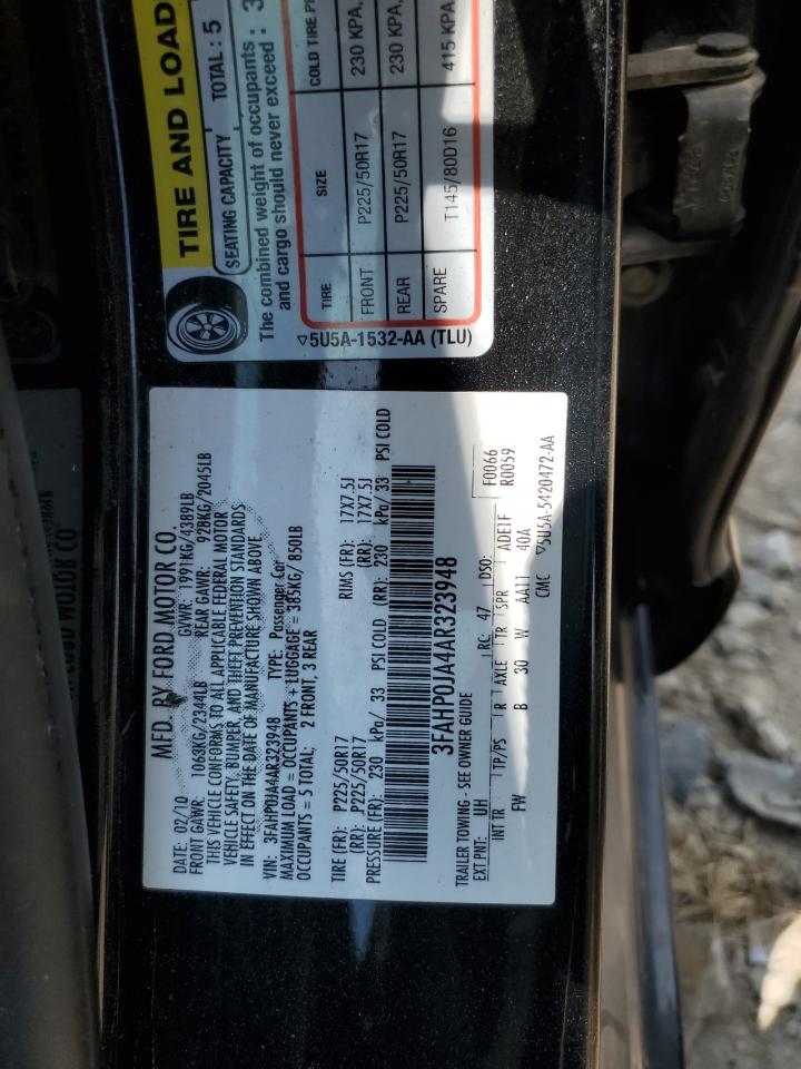 3FAHP0JA4AR323948 2010 Ford Fusion Sel