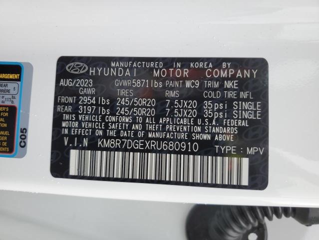 2024 Hyundai Palisade Calligraphy VIN: KM8R7DGEXRU680910 Lot: 60907294