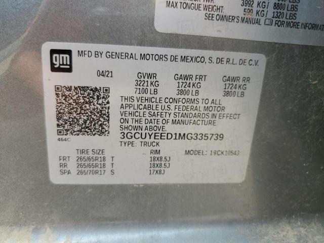 3GCUYEED1MG335739 Chevrolet All Models SILVERADO 12