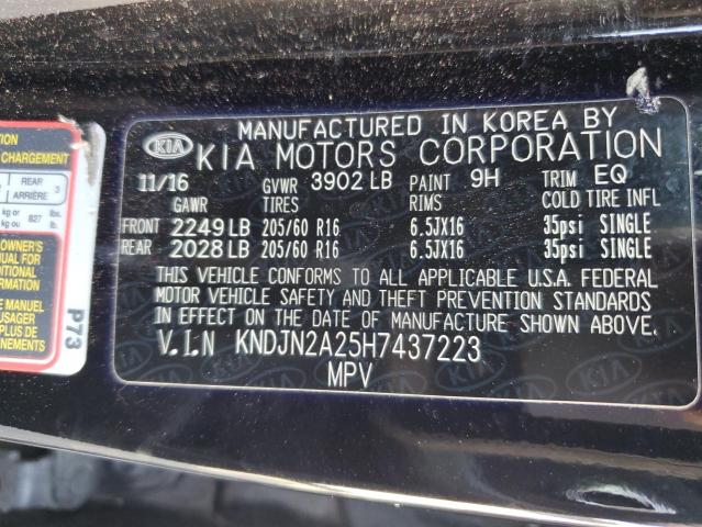 2017 Kia Soul VIN: KNDJN2A25H7437223 Lot: 58755624