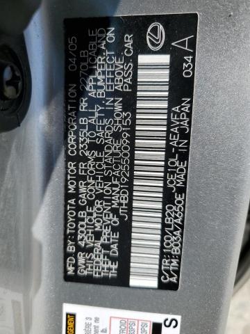 2005 Lexus Is 300 VIN: JTHBD192550099153 Lot: 58360994