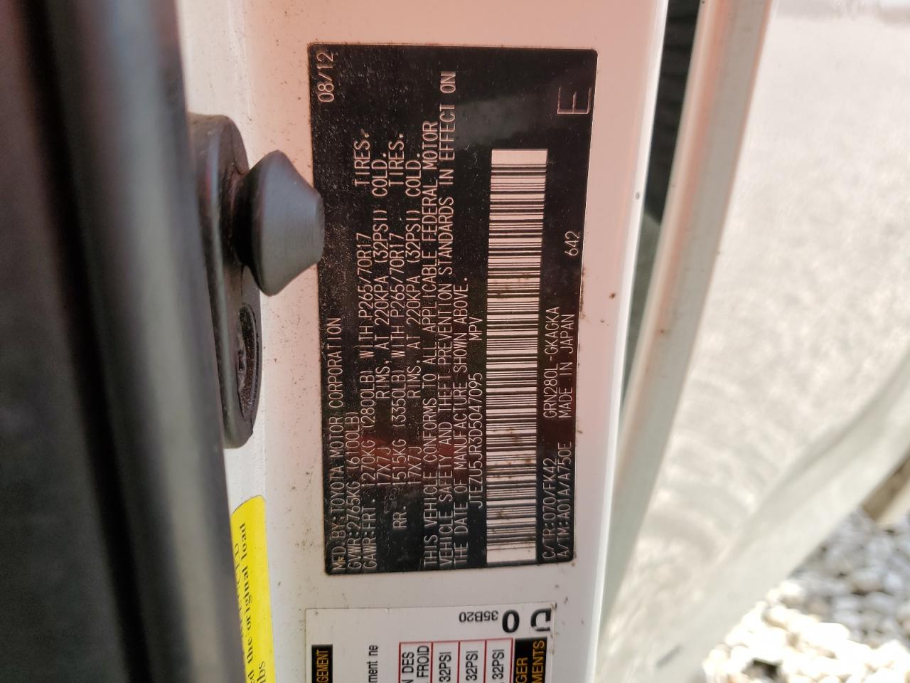 JTEZU5JR3D5047095 2013 Toyota 4Runner Sr5