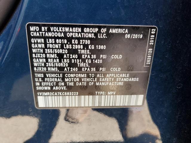 1V2MR2CA7KC583223 2019 VOLKSWAGEN ATLAS - Image 13