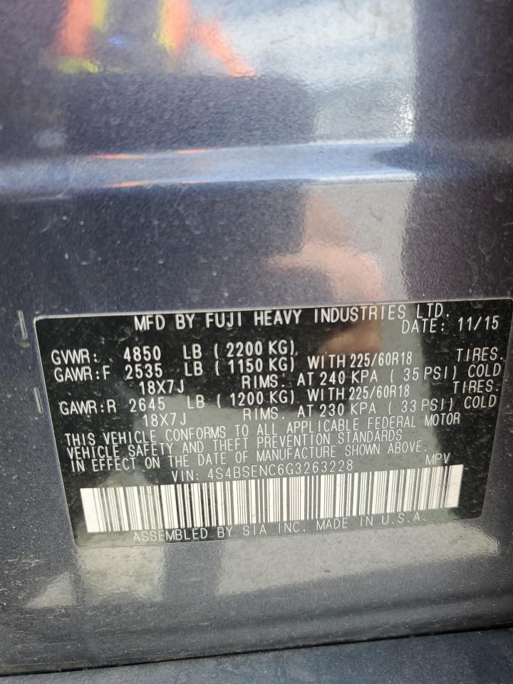 4S4BSENC6G3263228 2016 Subaru Outback 3.6R Limited