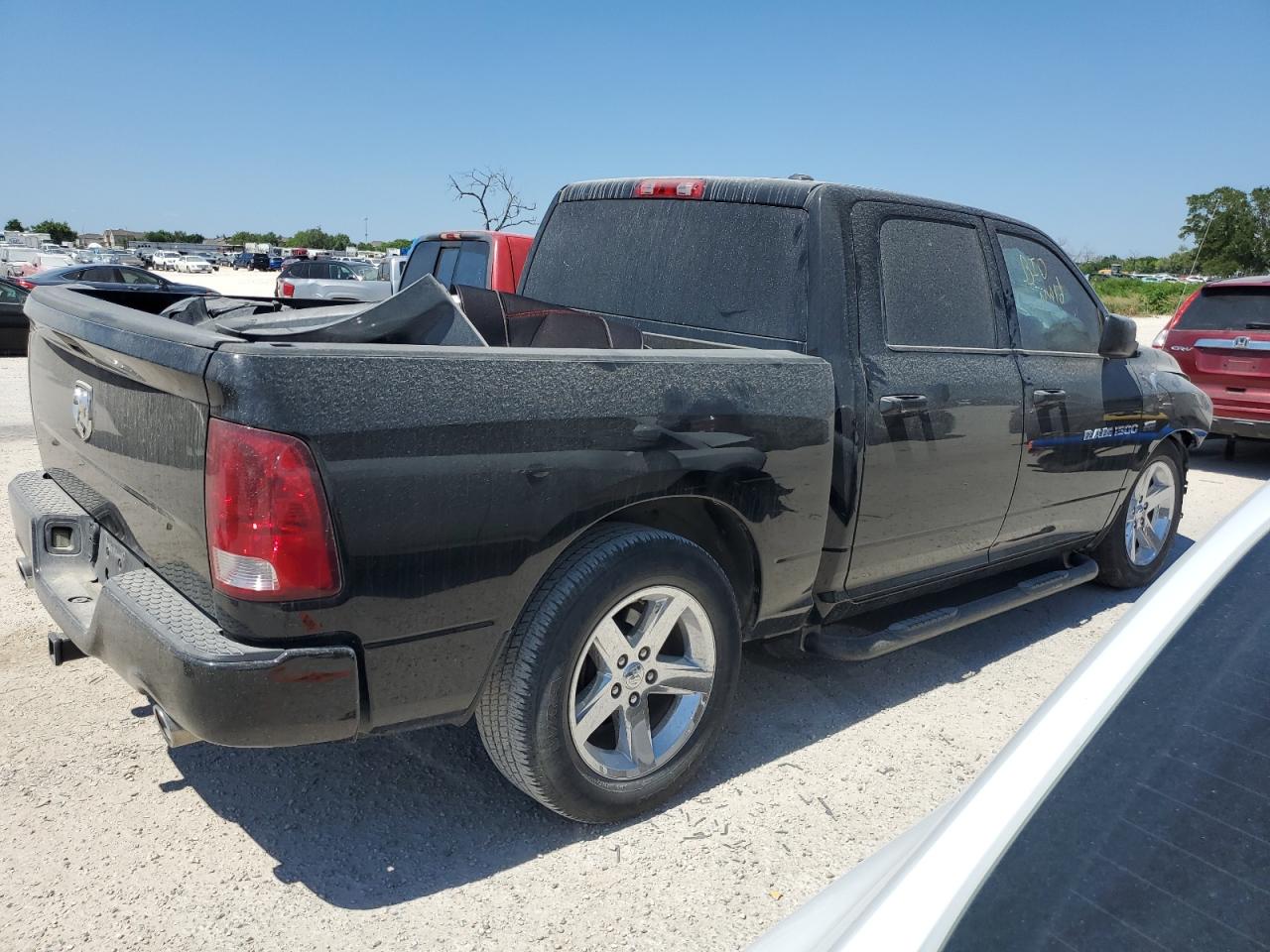 DODGE RAM 1500 S 2012 black crew pic gas 1C6RD6KT1CS268674 photo #4