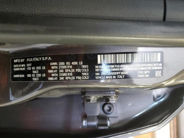 2017 Jeep Renegade Sport VIN: ZACCJBAB0HPF38595 Lot: 58758814