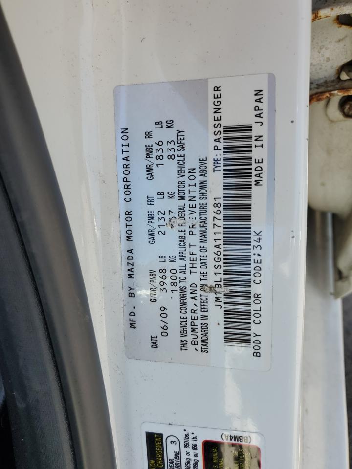 JM1BL1SG6A1177681 2010 Mazda 3 I