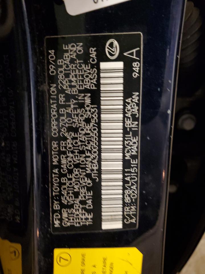 JTHBA30G555075631 2005 Lexus Es 330