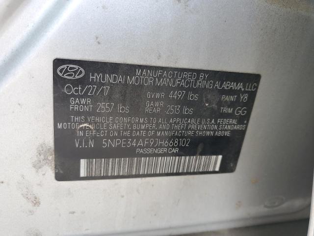 2018 Hyundai Sonata Sport VIN: 5NPE34AF9JH668102 Lot: 59355734