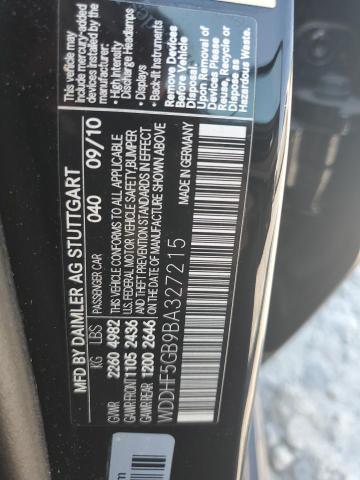 2011 Mercedes-Benz E 350 VIN: WDDHF5GB9BA327215 Lot: 60509874