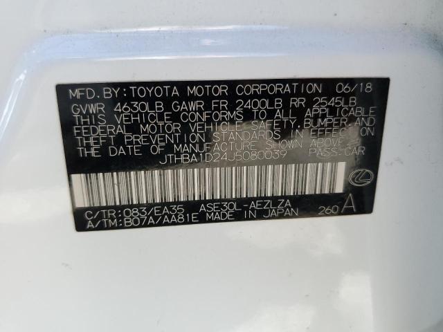 2018 LEXUS IS 300 - JTHBA1D24J5080039