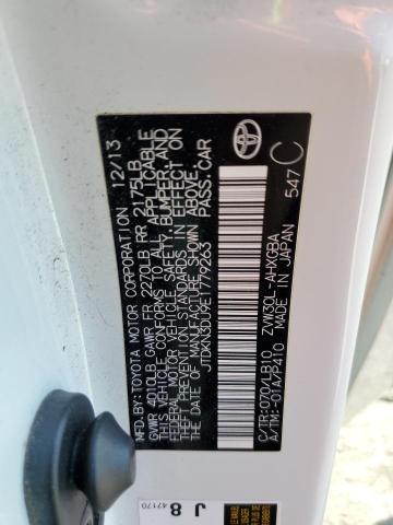 2014 Toyota Prius VIN: JTDKN3DU9E1779263 Lot: 58754934