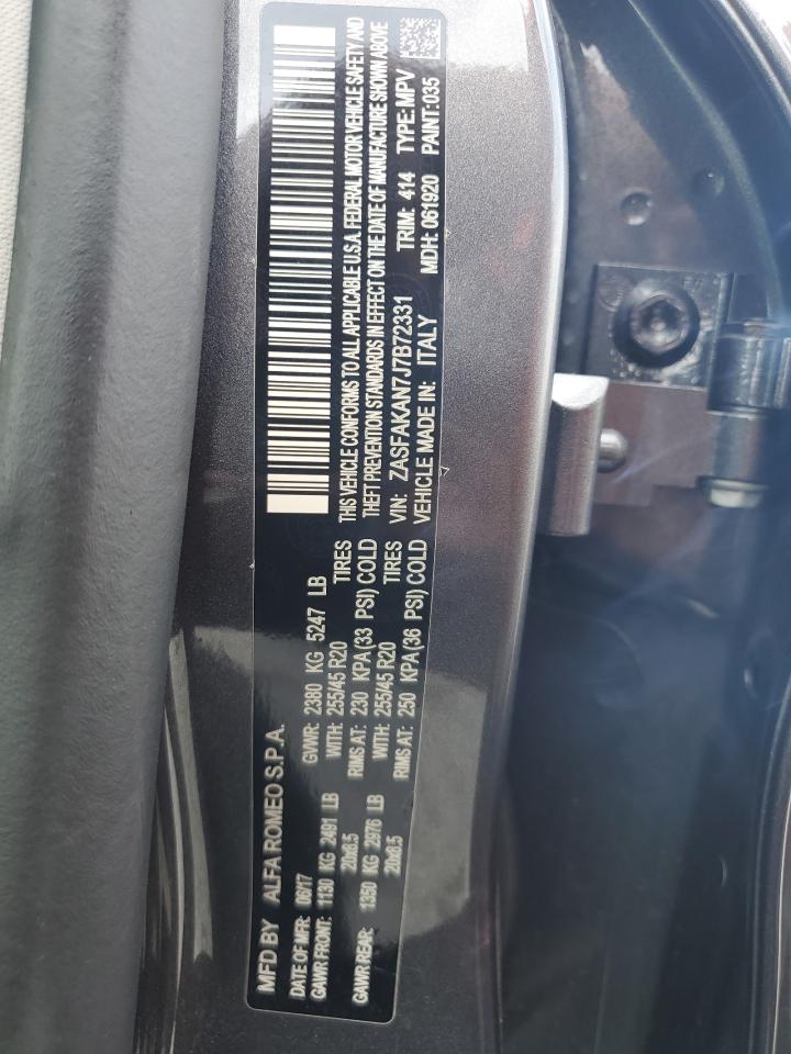 ZASFAKAN7J7B72331 2018 Alfa Romeo Stelvio