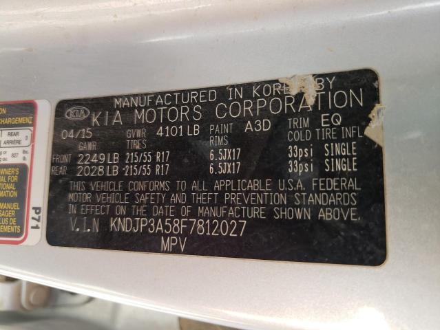 2015 Kia Soul + VIN: KNDJP3A58F7812027 Lot: 58125104