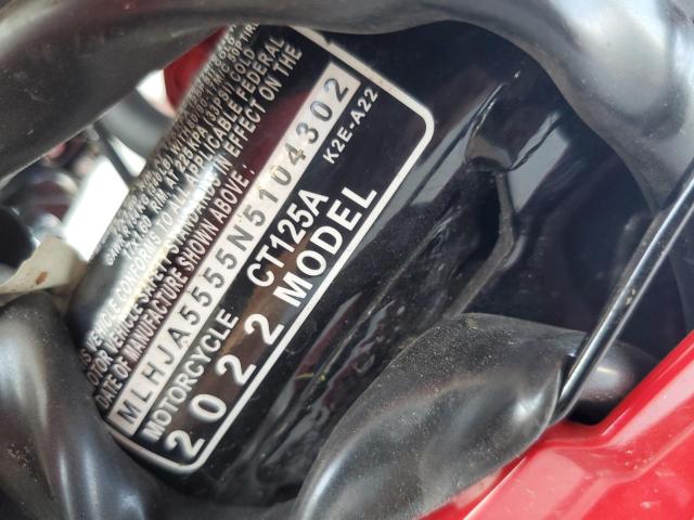 2022 HONDA CT125 A MLHJA5555N5104302
