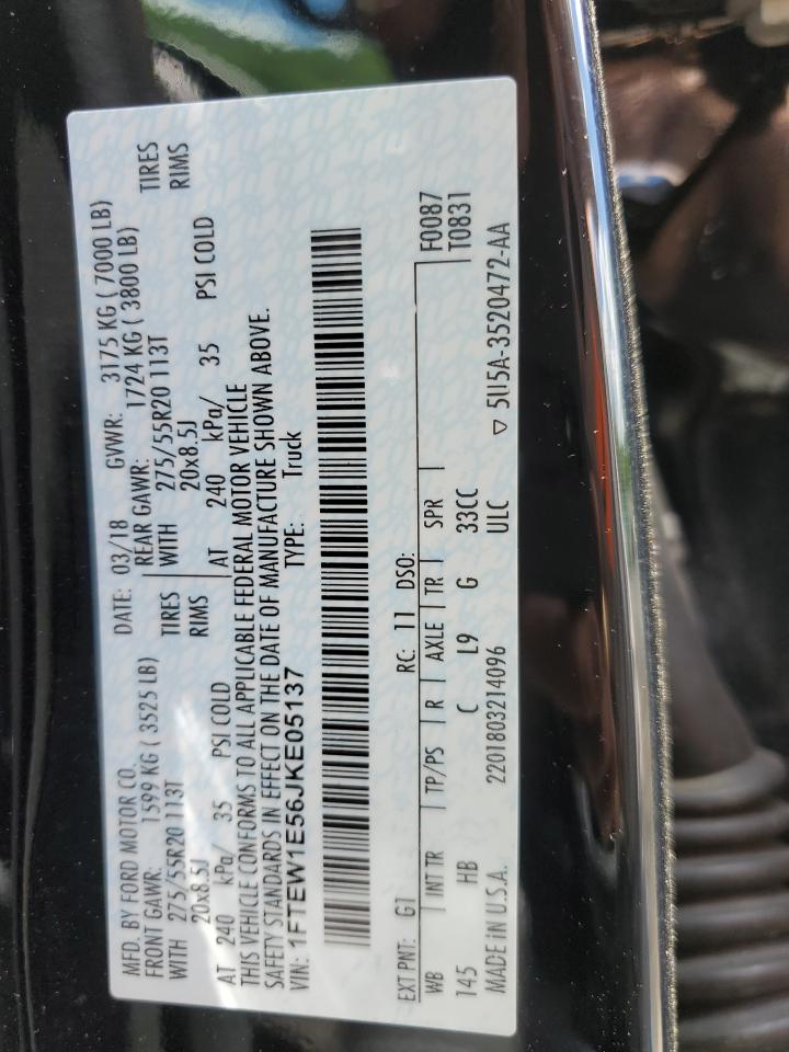 1FTEW1E56JKE05137 2018 Ford F150 Supercrew