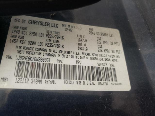 1J8GN28K78W200361 2008 Jeep Liberty Sport