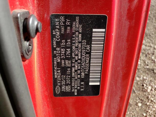 2013 Hyundai Veloster VIN: KMHTC6ADXDU097033 Lot: 60962284