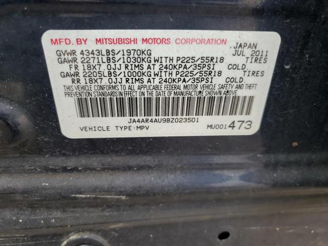 2011 Mitsubishi Outlander Sport Se VIN: JA4AR4AU9BZ023501 Lot: 59682584