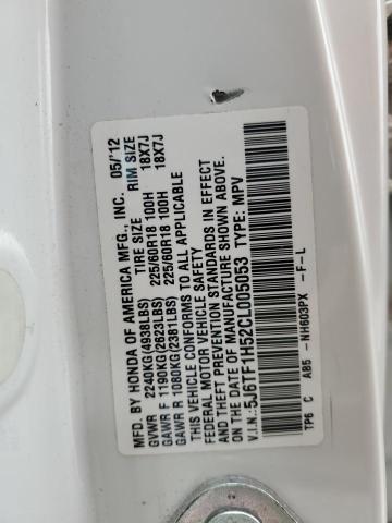 2012 Honda Crosstour Exl VIN: 5J6TF1H52CL005053 Lot: 59971804