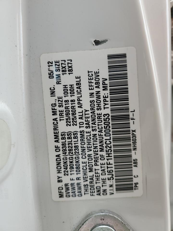 5J6TF1H52CL005053 2012 Honda Crosstour Exl