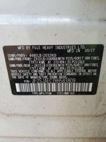 2017 Subaru Forester 2.5I Premium VIN: JF2SJAEC7HH583809 Lot: 58317044