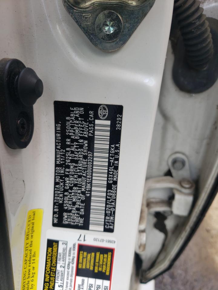 4T1BK1EB0DU003297 2013 Toyota Avalon Base