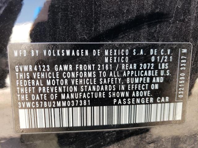 2021 Volkswagen Jetta S VIN: 3VWC57BU2MM037381 Lot: 60231504