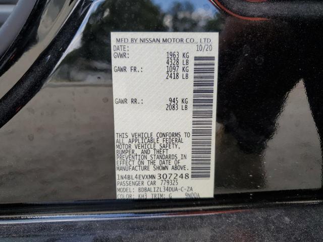 2021 Nissan Altima Sl VIN: 1N4BL4EVXMN307248 Lot: 57621874