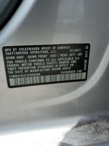 1VWBA7A37JC008388 2018 VOLKSWAGEN PASSAT - Image 13