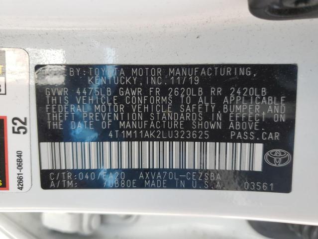 VIN 4T1M11AK2LU323625 2020 Toyota Camry, SE no.12