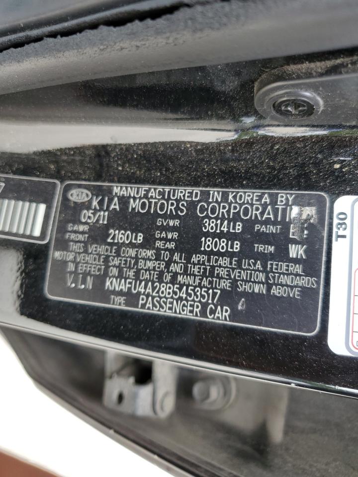 KNAFU4A28B5453517 2011 Kia Forte Ex