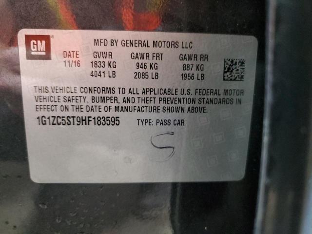 2017 Chevrolet Malibu Ls VIN: 1G1ZC5ST9HF183595 Lot: 59156444