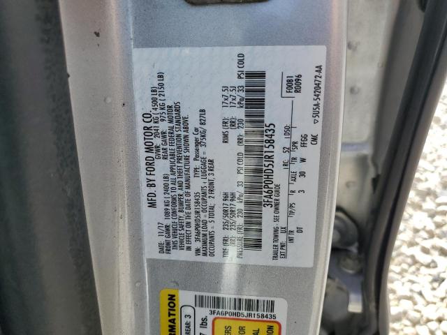 VIN 3FA6P0HD5JR158435 2018 Ford Fusion, SE no.13