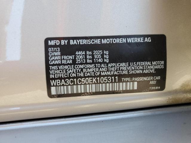 2014 BMW 328 I Sulev VIN: WBA3C1C50EK105311 Lot: 58350184