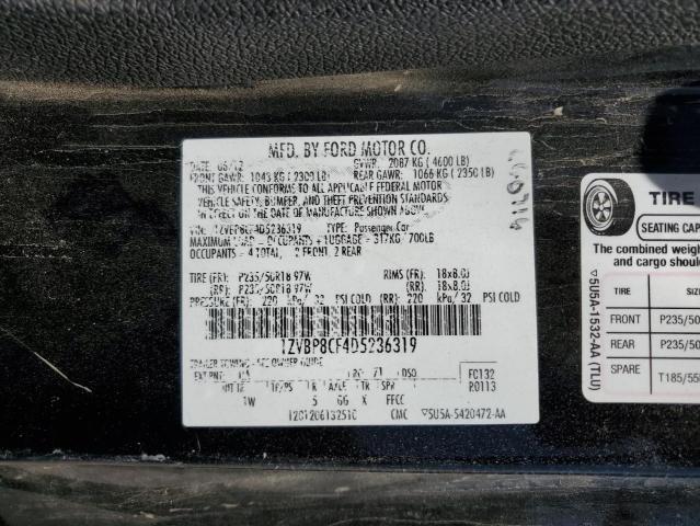 2013 Ford Mustang Gt VIN: 1ZVBP8CF4D5236319 Lot: 60913044