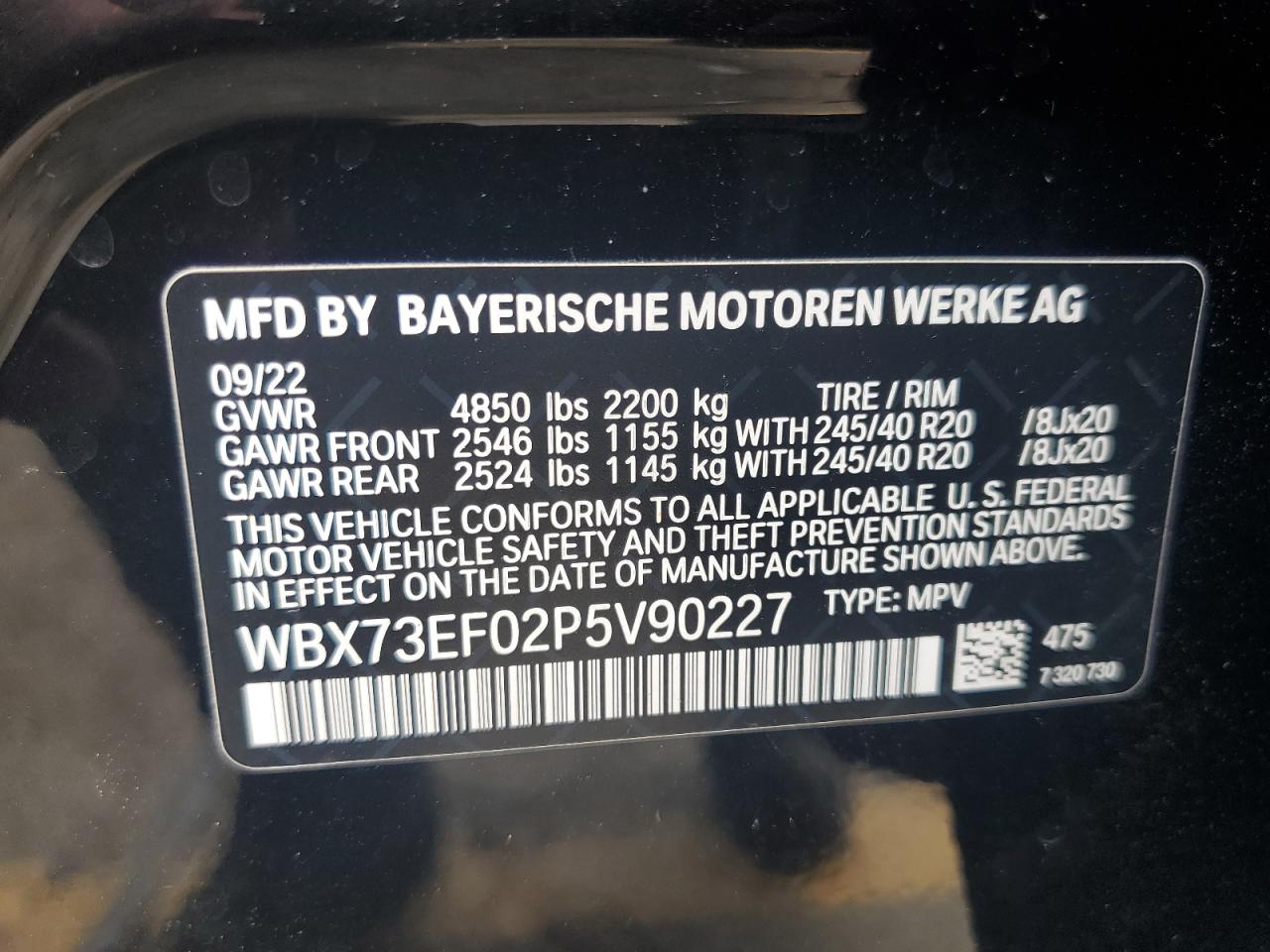 WBX73EF02P5V90227 2023 BMW X1 xDrive28I