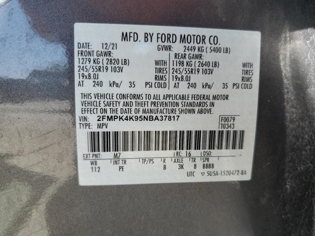 2FMPK4K95NBA37817 2022 FORD EDGE - Image 12