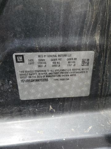 2017 CHEVROLET SONIC LT - 1G1JD5SH1H4153783
