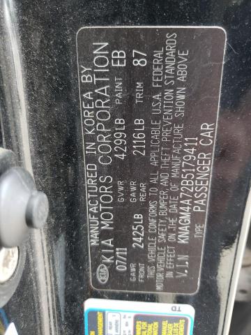 2011 Kia Optima Lx VIN: KNAGM4A72B5179411 Lot: 57516154