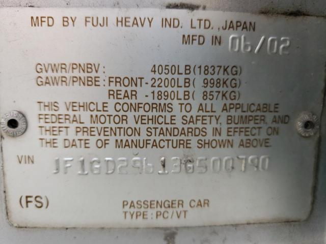 2003 Subaru Impreza Wrx VIN: JF1GD29613G500790 Lot: 57722784