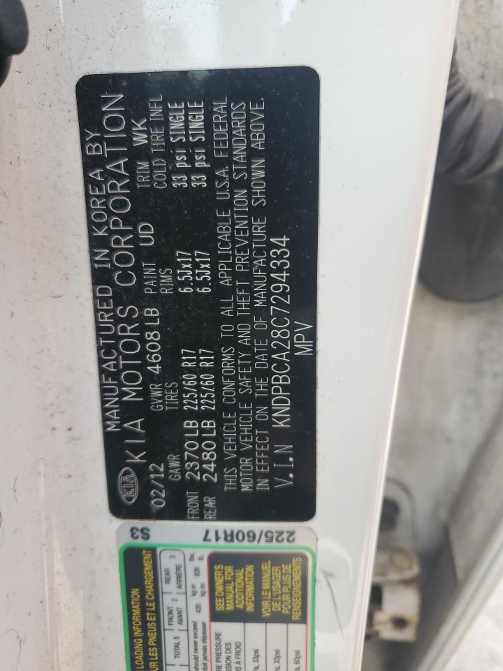 KNDPBCA28C7294334 2012 Kia Sportage Lx