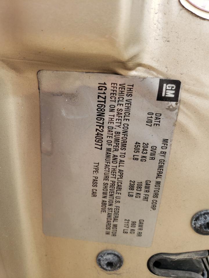 1G1ZT68N67F240977 2007 Chevrolet Malibu Maxx Lt