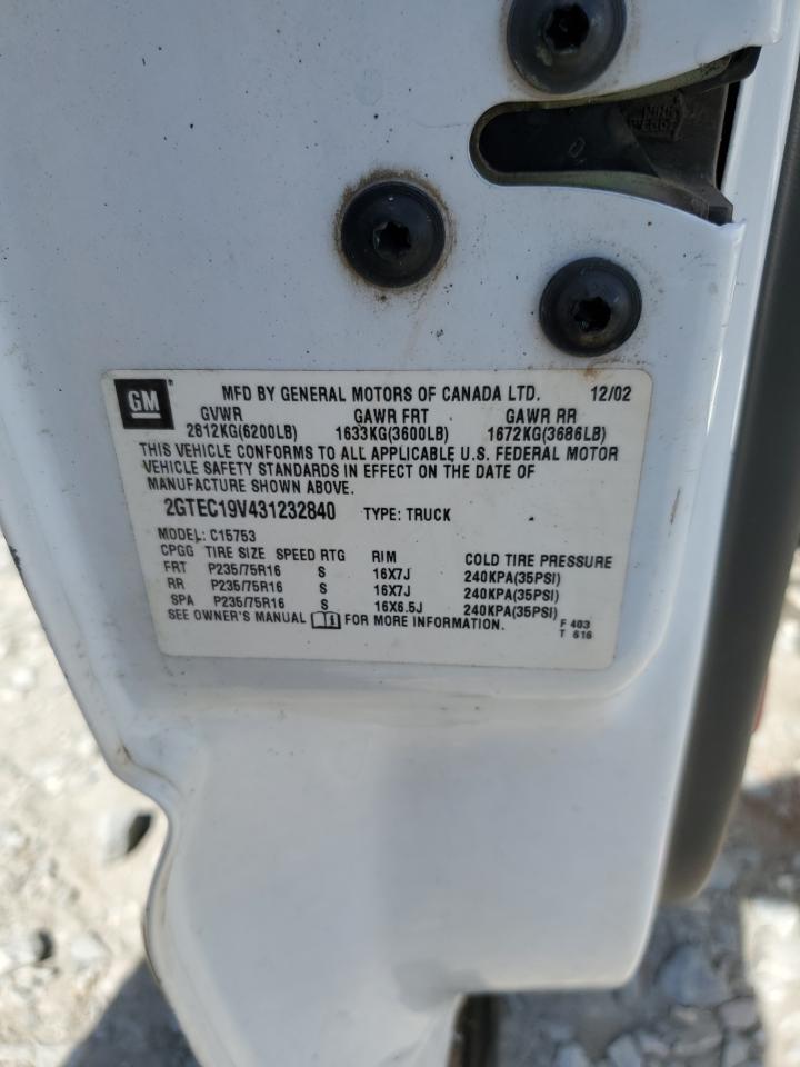 2GTEC19V431232840 2003 GMC New Sierra C1500